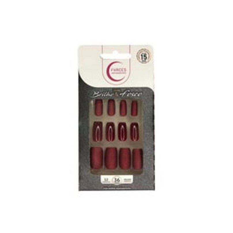 Unhas Fhaces Brilho e Fosco Vinho - 36 Unidades - Drogaria Poupa Centro
