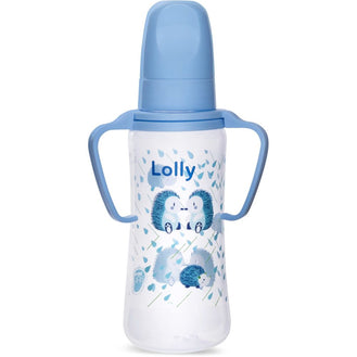 Mamadeira Zoo com Alça 250ml Azul -  Lolly