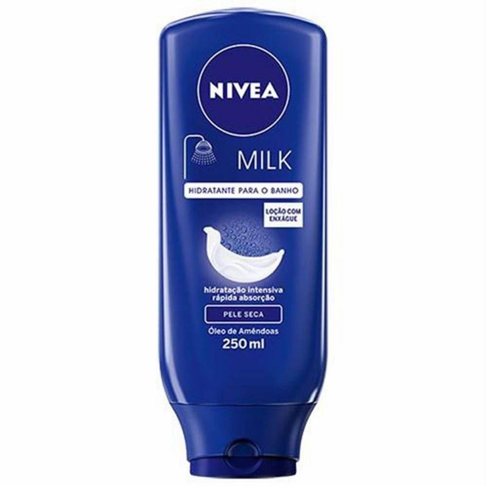 Hidratante Desodorante para Banho Nivea Milk Pele Seca 250mL - Drogaria Poupa Centro
