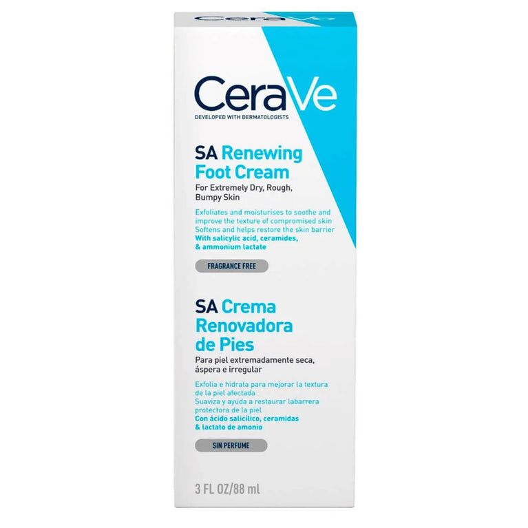 Creme CeraVe SA Renovador para os Pés Esfoliação e Hidratação com Ácido Salicílico 88ml