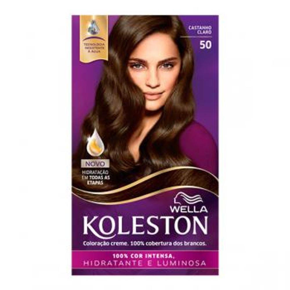 Tinta Koleston Nº50 Castanho Claro - Wella - Drogaria Poupa Centro
