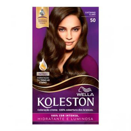 Tinta Koleston Nº50 Castanho Claro - Wella - Drogaria Poupa Centro