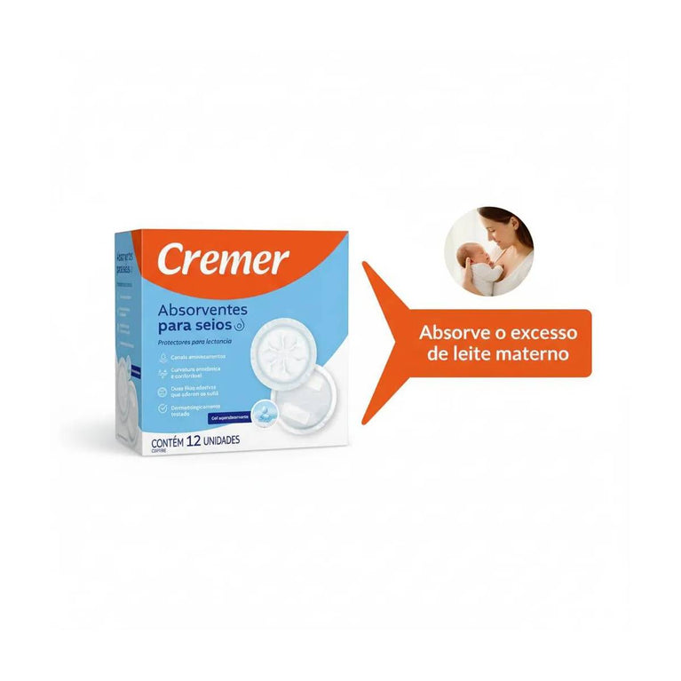 Absorvente para Seios Cremer 12 Unidades Gel Superabsorvente