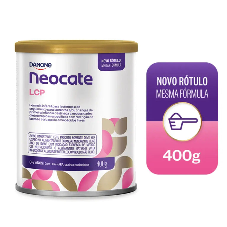 Fórmula Infantil Em Pó Danone Neocate Lcp 400g De 0 A 3 Anos