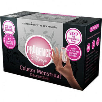 Coletor Menstrual Descartavel Prudence Softcup 4 unidades - Drogaria Poupa Centro