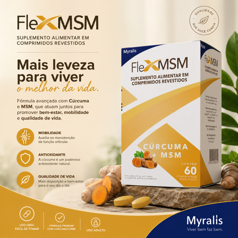 Flex MSM Cúrcuma 60 comprimidos