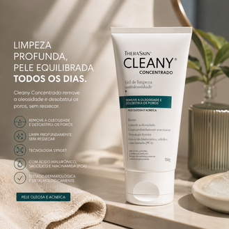 Gel de Limpeza Cleany Concentrado 150g Theraskin Antioleosidade