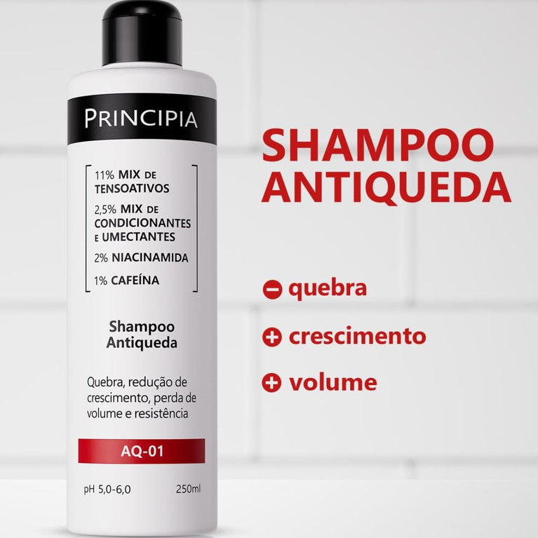Shampoo Antiqueda Principia com 2% Niacinamida e 1% Cafeína