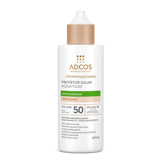Protetor Solar Facial Adcos Aqua Fluid FPS 50 Tonalizante 40ml VALIDADE 09/2026