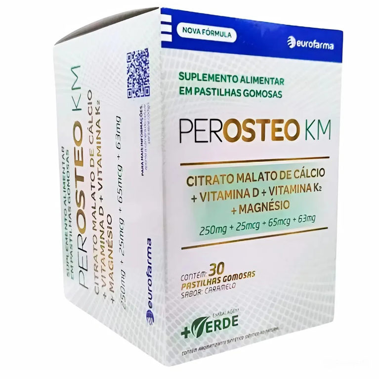 Perosteo KM 30 Tabletes Mastigáveis Sabor Caramelo VALIDADE 10/26