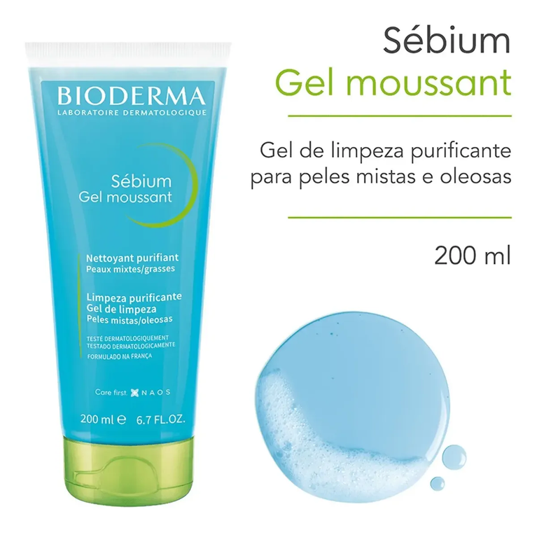 Gel de Limpeza Bioderma Sébium Gel Moussant 200ml