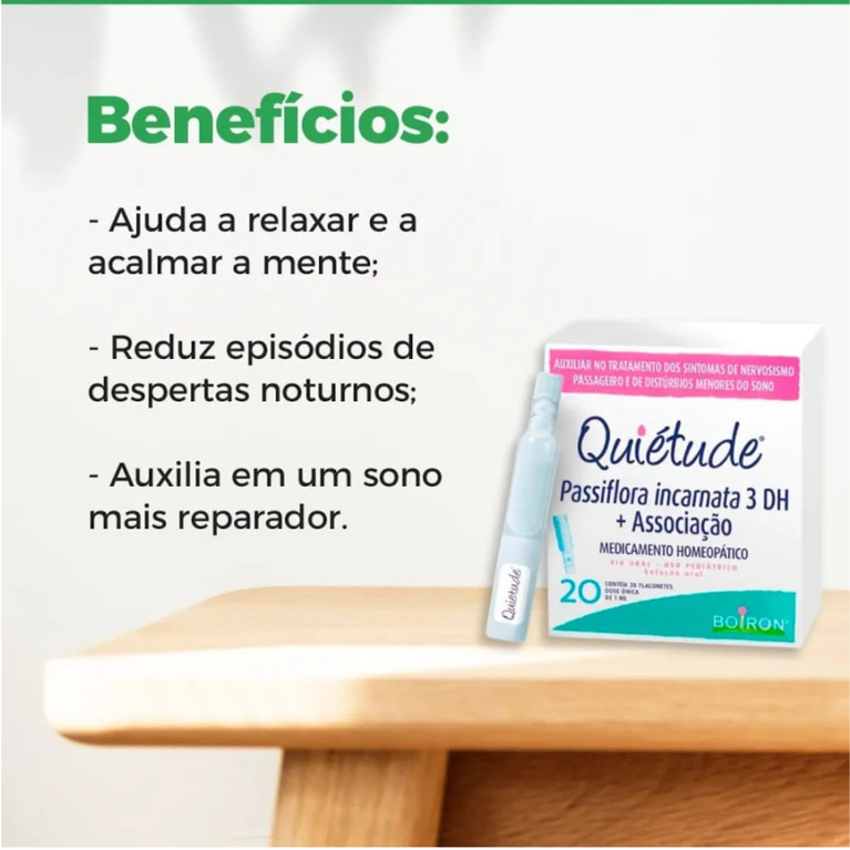 Quiétude 20 Flaconetes- Complexo Homeopático VALIDADE 09/26