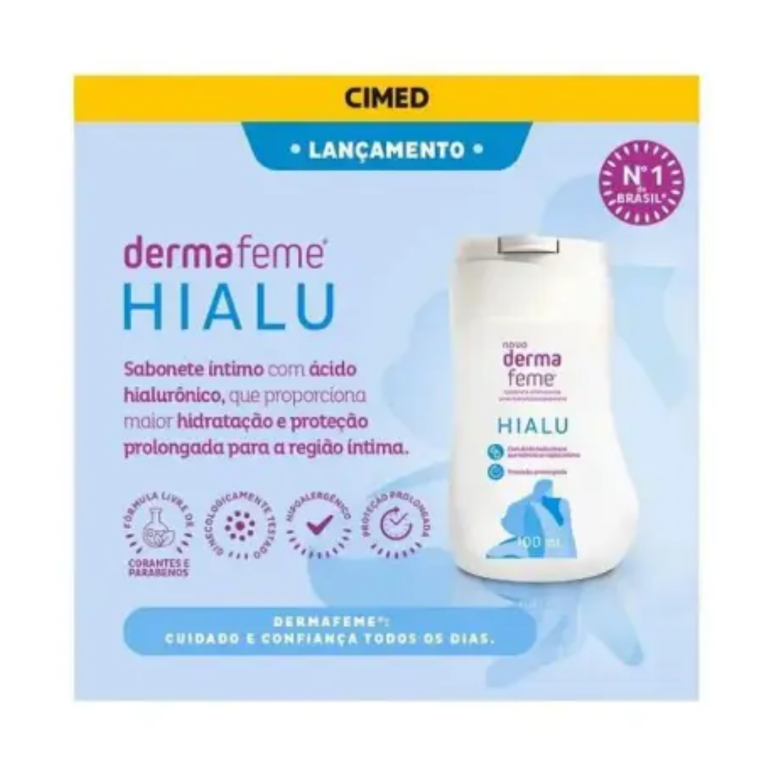 Sabonete Íntimo Dermafeme Ácido Hialurônico 100ml