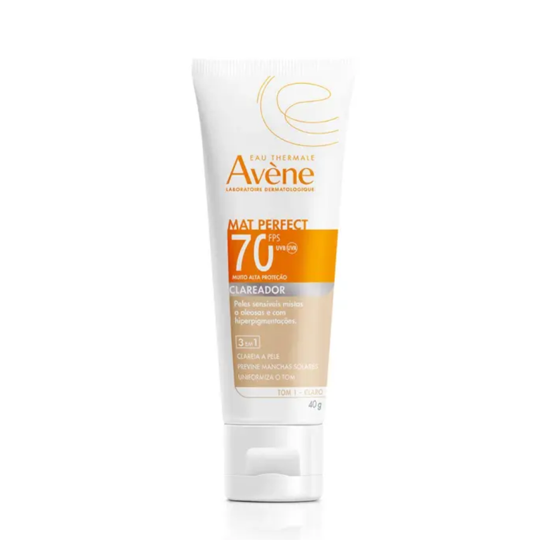 Protetor Solar Avène Mat Perfect FPS 70 Fluido Clareador 40g