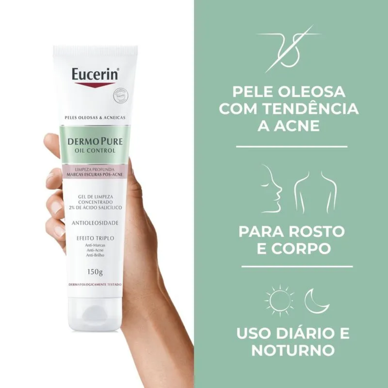 Gel de limpeza Eucerin Dermo Pure Oil Control 150g