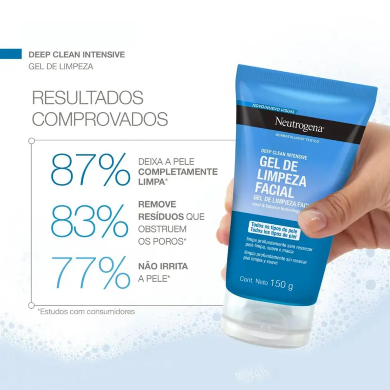 Gel de Limpeza Facial Neutrogena Deep Clean 150g