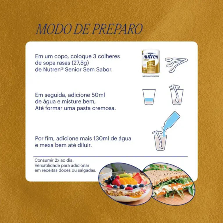 Nutren Senior Sem Sabor 740g Nestlé