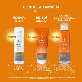 Protetor Solar Episol Intense Spray FPS 30 Mantecorp 200ml VALIDADE 09/26