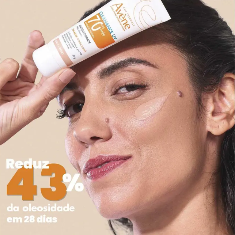 Protetor Solar Facial Avène Cleanance UV FPS 70 Médio 40g VALIDADE 10/2026