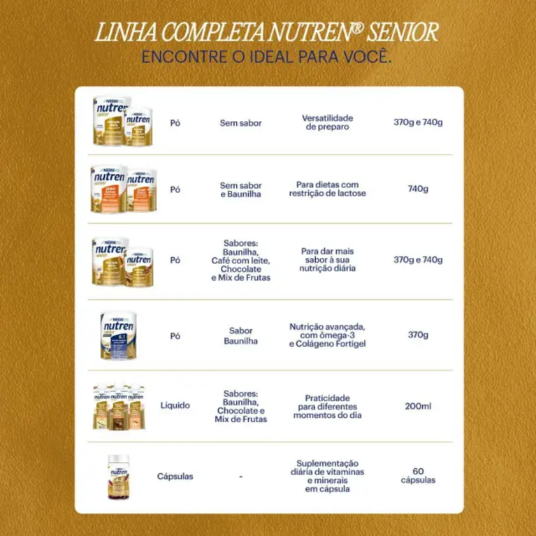 Nutren Senior Baunilha 740g Nestlé