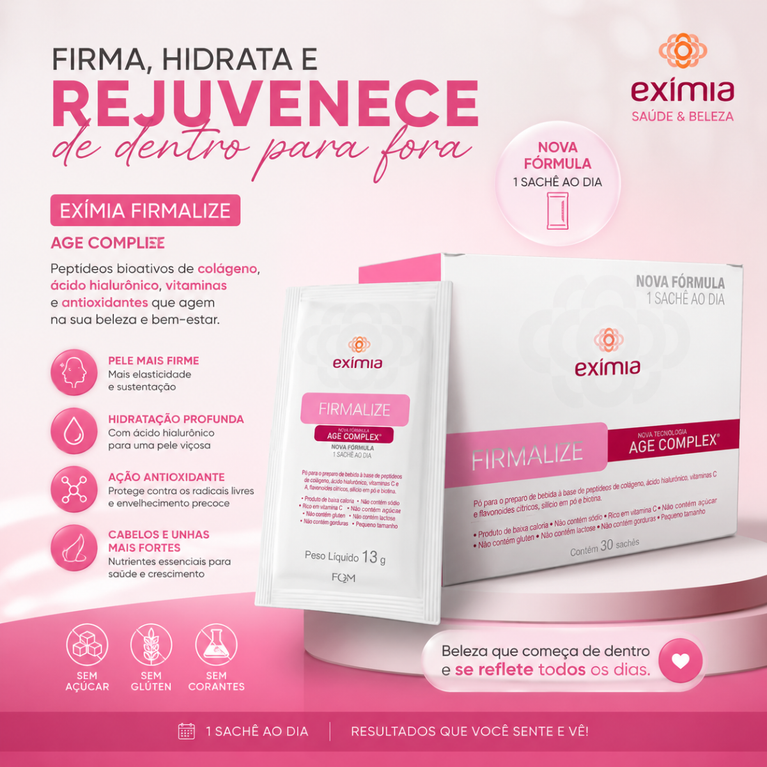 Eximia Firmalize Age Complex 30 Sachês Colágeno e Vitamina C