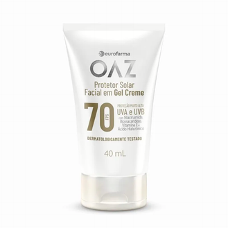 Protetor Solar Facial Oaz FPS 70 Gel Creme 40ml | Alta Proteção