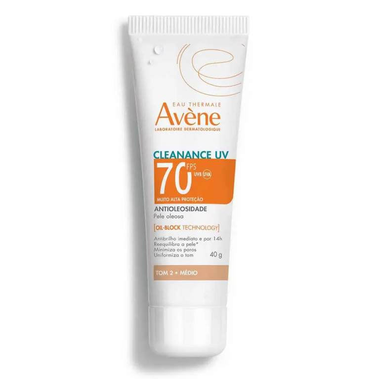 Protetor Solar Facial Avène Cleanance UV FPS 70 Médio 40g VALIDADE 10/2026