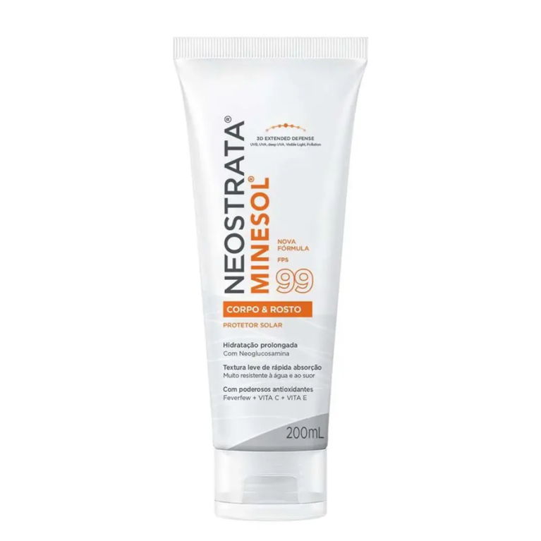 Neostrata Minesol Corpo e Rosto FPS 99 Protetor Solar Fluido 200ml