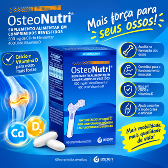 Osteonutri 600mg/400ui Com 60 Comprimidos VALIDADE 31/12/2026