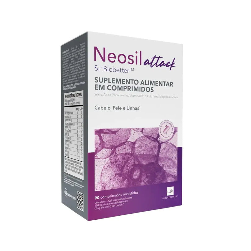 Polivitamínico Neosil Attack Cabelo, Pele E Unha 100mg frasco 90 comprimidos