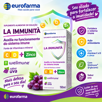 Suplemento Alimentara La Immunita Sabor Uva 150ml VALIDADE 31/03/2027