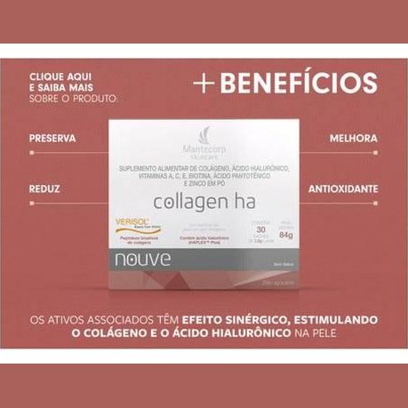 Suplemento Alimentar Nouve Collagen Ha 30 Unidades - Drogaria Poupa Centro
