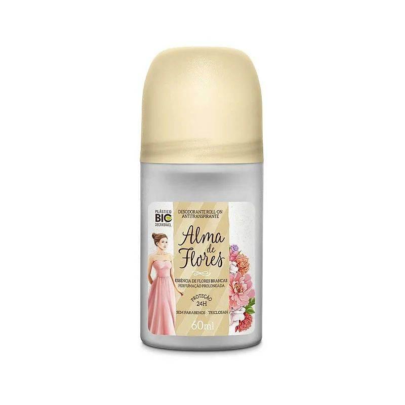 Desodorante Roll On Alma de Flores 60ml Flores Brancas - Drogaria Poupa Centro