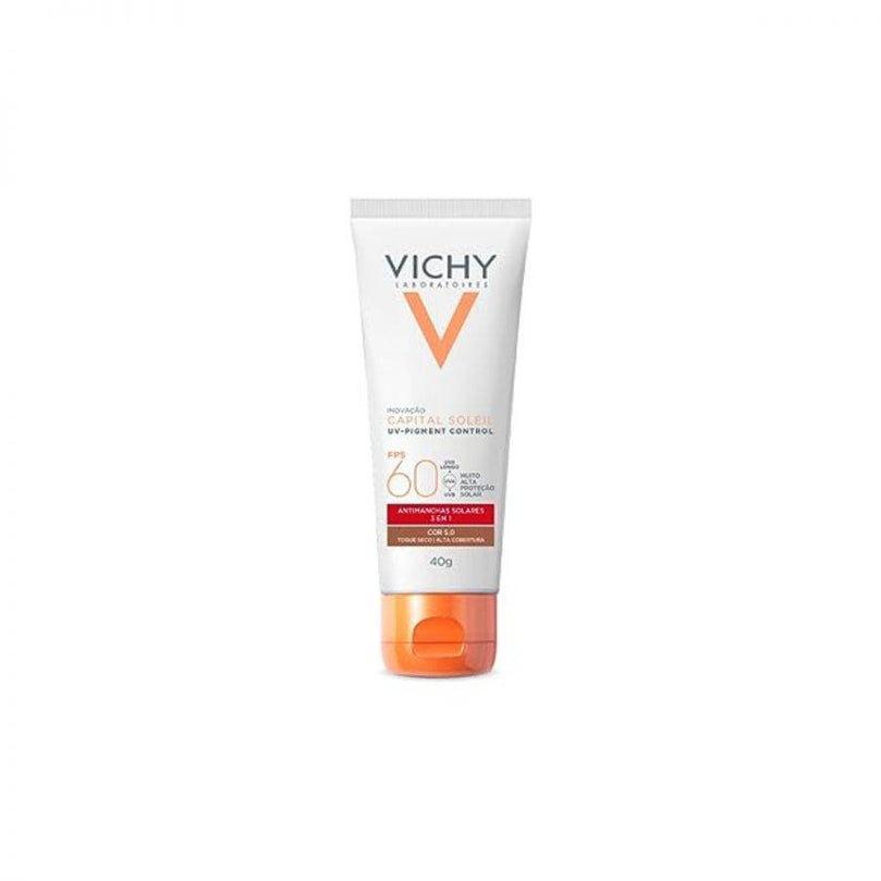 Protetor Solar Vichy Capital Soleil FPS 60 Cor 5.0 Com 40g - Drogaria Poupa Centro