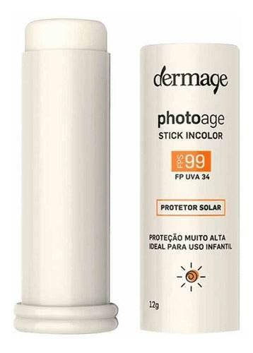 Dermage Photoage Stick Incolor Fps 99 - Protetor Solar 12g - Drogaria Poupa Centro