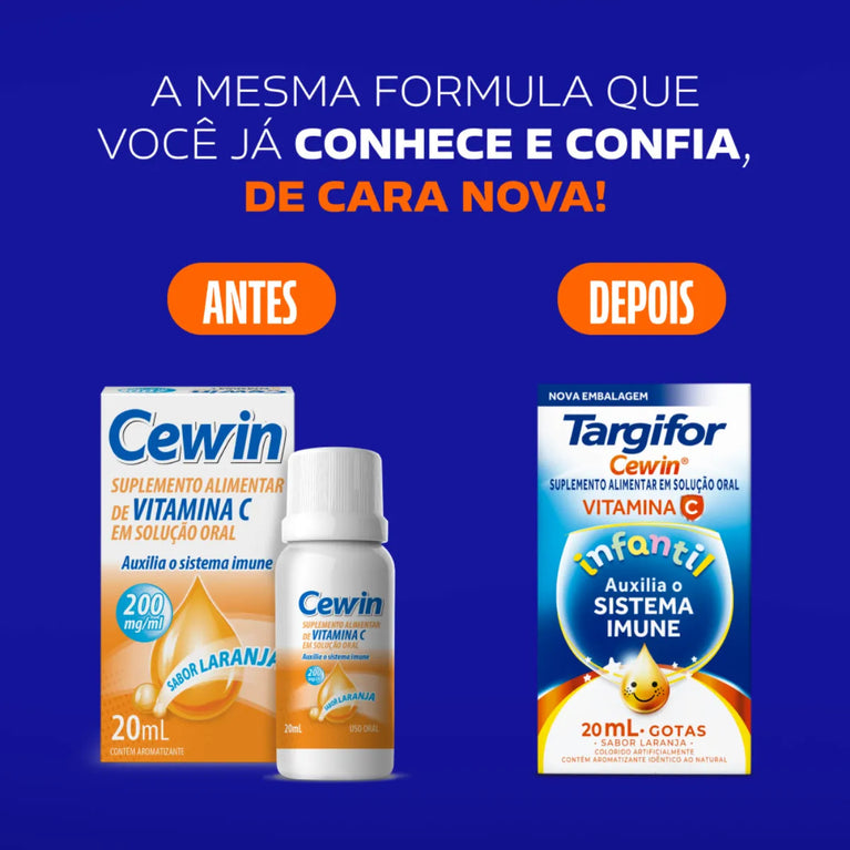 Vitamina C Targifor TeProtege! Imunidade Laranja 200mg/ml Gotas 20ml