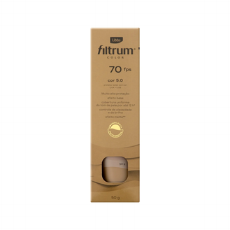 Protetor Solar Facial Filtrum Color FPS 70 Cor 5.0 50g