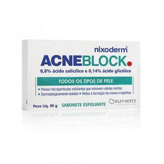 Acneblock Sabonete Esfoliante Todos os Tipos de Pele 90g - Drogaria Poupa Centro