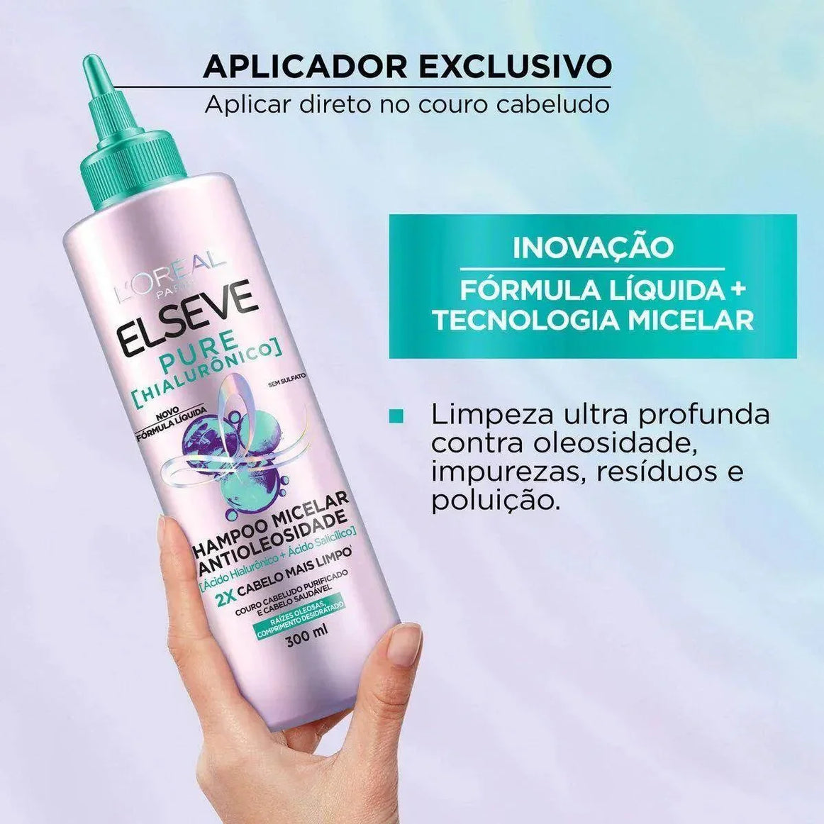 Shampoo Elseve Micelar Pure Hialuronico 300ml - Drogaria Poupa Centro