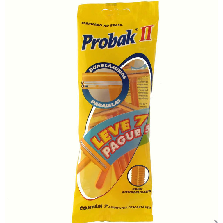 Barbeador Descartável Probak II 7 unidades