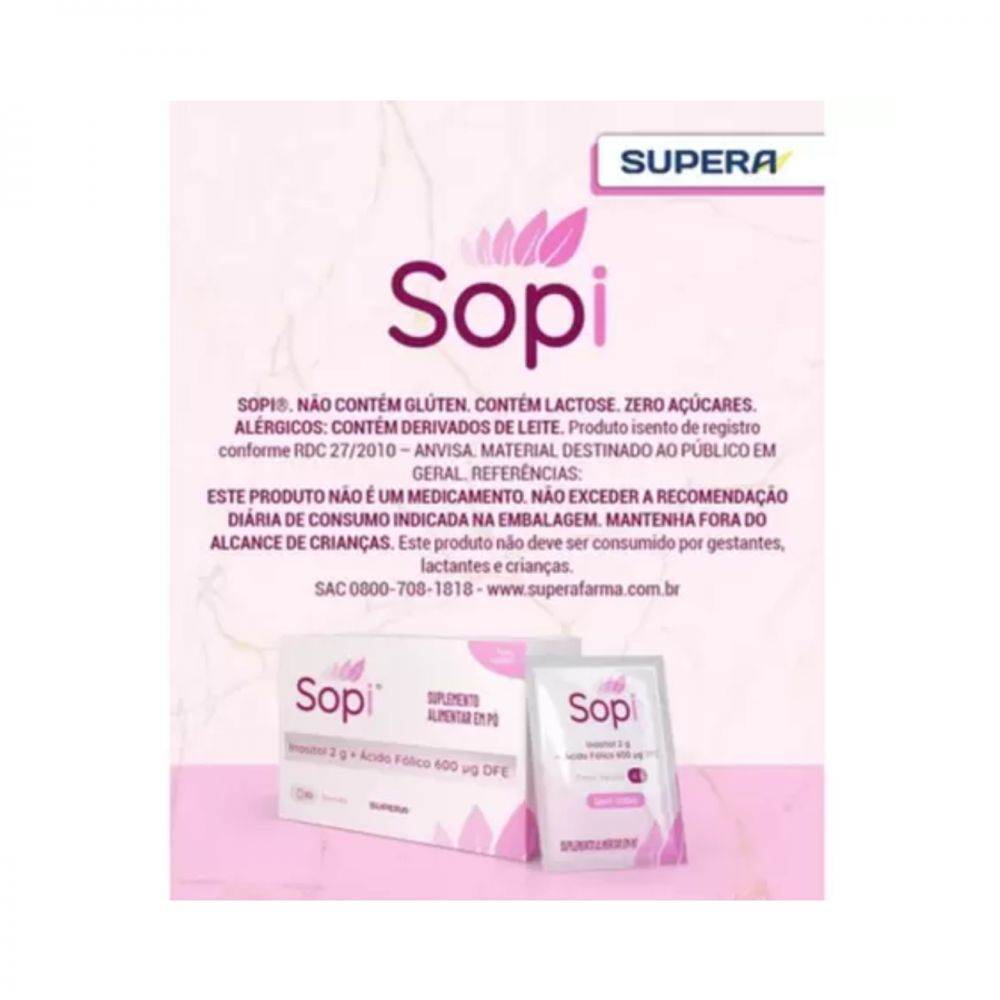 Sopi Suplemento Alimentar em Pó - 30 saches 4g - Drogaria Poupa Centro