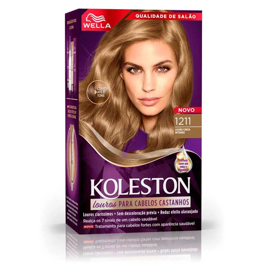 Tinta Koleston Nº1211 Louro Cinza Intenso - Wella - Drogaria Poupa Centro