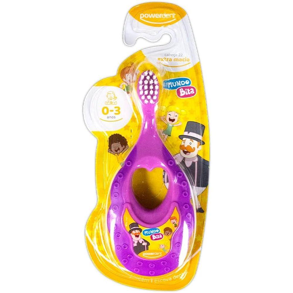 Escova Dental Powerdent Infant Mordedor Mundo Bita 0-3 Anos - Drogaria Poupa Centro