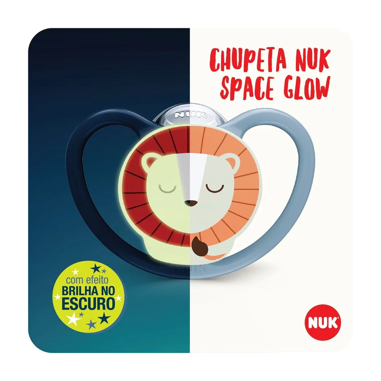 Chupeta Nuk Space Glow 6+ Meses Brilha no Escuro