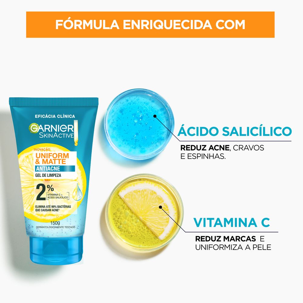 Gel Limp Fac Garnier U&M Antiacne 150Gr Loreal .
