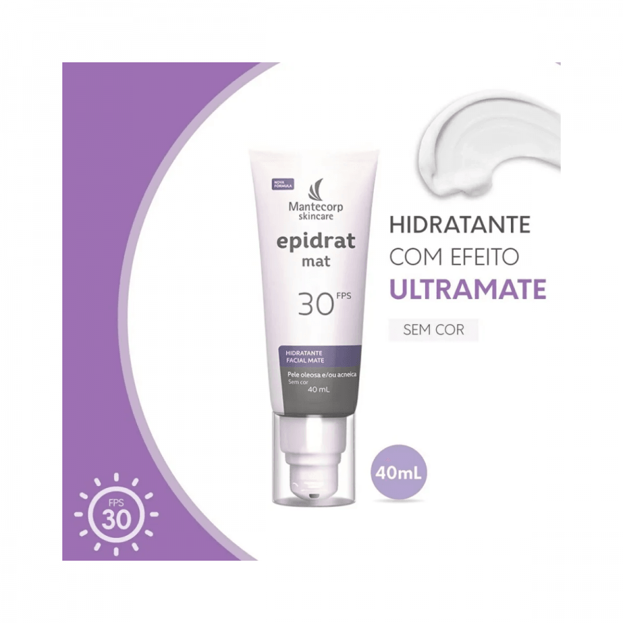 Epidrat Mat FPS 30 40ml Mantecorp - Drogaria Poupa Centro