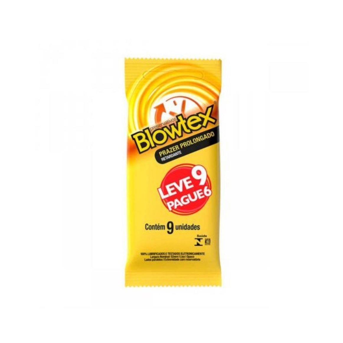 Preservativo Blowtex Retardante Com 9 Unidades - Drogaria Poupa Centro