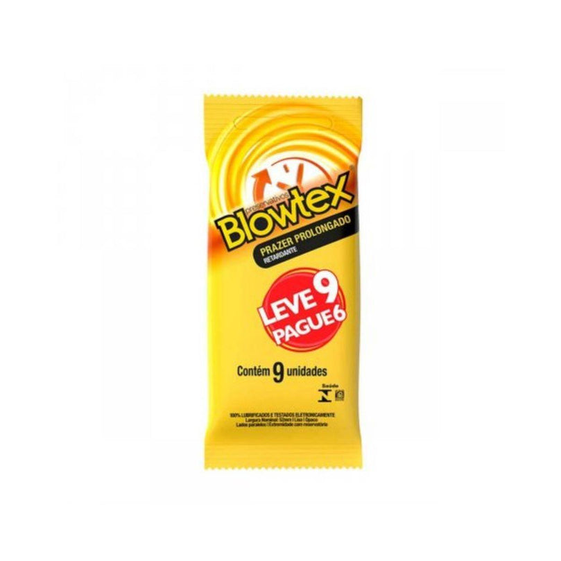 Preservativo Blowtex Retardante Com 9 Unidades - Drogaria Poupa Centro