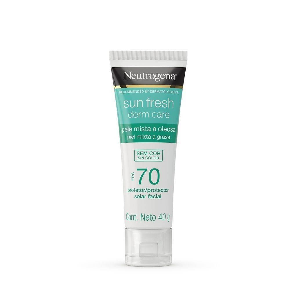 Protetor Solar Facial Neutrogena Sun Fresh Derm Care Pele Mista a Oleosa FPS 70 - 40g - Drogaria Poupa Centro
