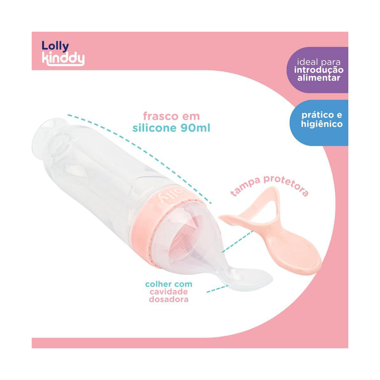 Alimentador Colher Dosadora Lolly Rosa